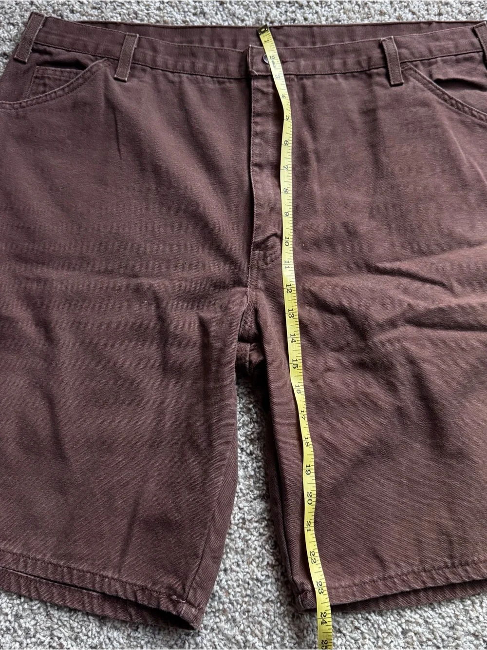 Vintage Dickies Brown Carpenter Shorts Relaxed Fit 42 Made In Mexico Workwear